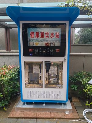 Grandi distributori di acqua all'aperto completamente automatici attrezzature di depurazione dell'acqua per osmosi inversa